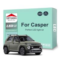 ข้อผิดพลาด100% ไม่มีโคมไฟที่เก็บของพาหนะการอ่านแผนที่โดม LED รถ2022 2021 Casper Hyundai สำหรับชุดหลอดไฟตกแต่งภายใน LED 10ชิ้น