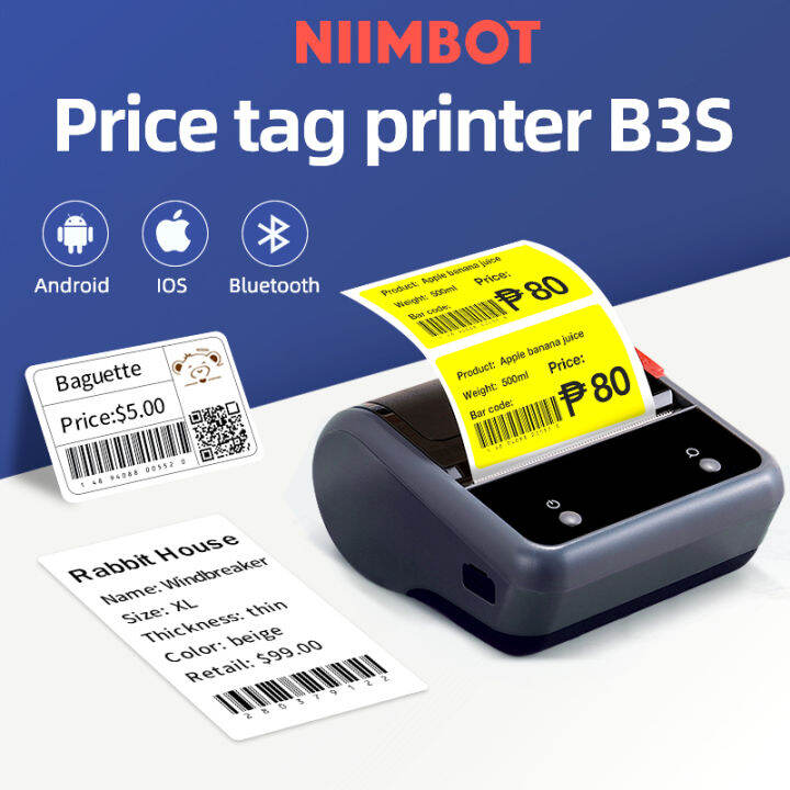 Niimbot B3S Label Printer Inkless Bluetooth Portable Mobile Phone