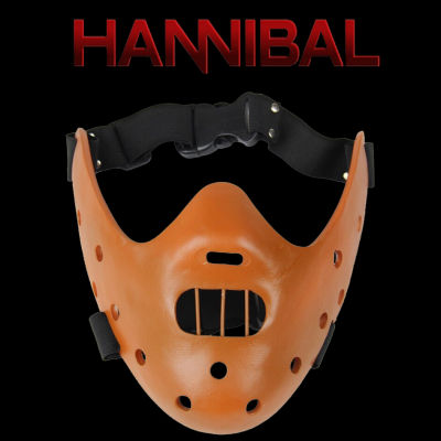 Mask หน้ากาก Hannibal Lecter ฮันนิบาล เล็กเตอร์ วัสดุ ไฟเบอร์กลาส Fiberglass ป้องกัน สำหรับใส่ ปาร์ตี้ แฟนซี คอสเพลย์ สยองขวัญ สุดโหด ฮอกกี้ หมวก บีบี ฮาโลวีน รักบี้ Horror Cosplay Marvel DC Sport Hockey Hat BB Halloween Party Fancy Rugby