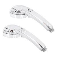 ☫ ABHU 2X Handheld Shower Head High Pressure Chrome 3 Spary Setting With ON/OFF Pause Switch Water Saving