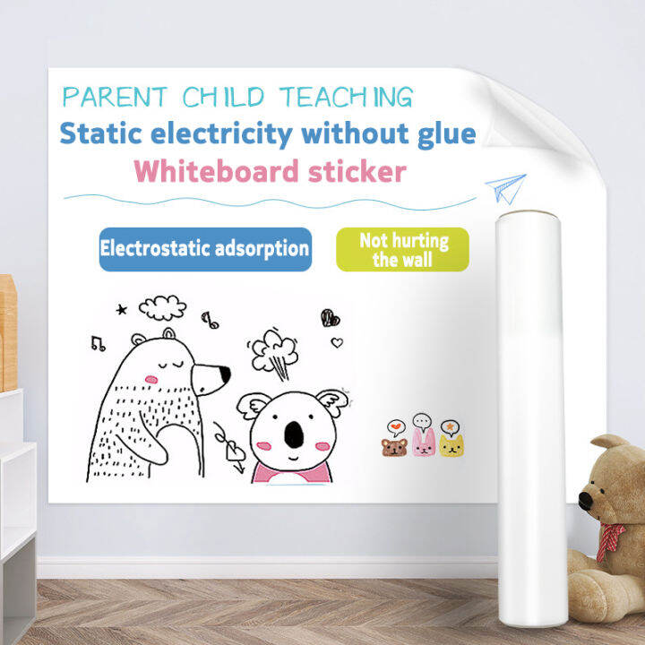 Static Whiteboard Wall Sticker, Removable Without Damaging Walls