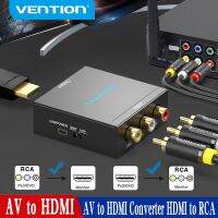 Vention อะแดปเตอร์วิดีโอ HDMI แปลงเป็น RCA ตัวแปลงเอวีไปยัง HDMI พร้อมสายไฟมินิ USB สำหรับคอนโซลเกมโปรเจคเตอร์กล่องทีวี HDMI ถึง AV