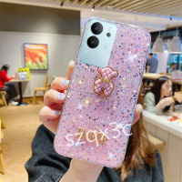 เคสสำหรับ VIVO โทรศัพท์แฟชั่น V29 Y78 Y27 Y36 Y02 Y02A Y02T V27 V27e V25 Pro V25e 4G 5G 3D ใหม่น่ารักปักเลื่อมลายหมีฟอยล์สีทองปลอกโทรศัพท์มือถือเป็นประกายเคสนุ่ม TPU Silicagel VIVOY27ป้องกัน VIVOY78