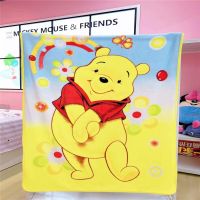 Kawaii Disney Cartoon Winnie The Pooh Blanket Soft Warm Flannel Plush Throw Blanket for Boys Girls Baby Kids Adults on Bed Sofa