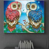 Diamosaic Full Square Round DIY Diamond Painting Set Animal Owl Embroidery Cross Stitch Kits Paint By Numbers Rhinestones Crafts