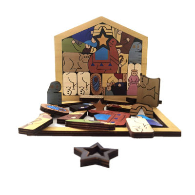 Christmas Births For The Home Decoration Orthodox Icons Wooden Puzzles Crib Thanksgiving Gift Church Utensils Figurine