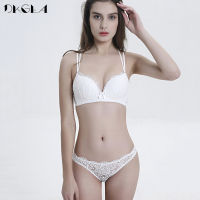 Beautiful Back Bra Set Thin Cotton Brassiere Embroider Black Sexy Underwear Set For Women Bras Wire Free Lace Lingerie Set