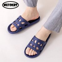 Men Bathroom Slippers Women Home Slipper Non-Slip Water Leaky Slippers Summer Beach Flip Flop Comfortable Soft Sole Slides