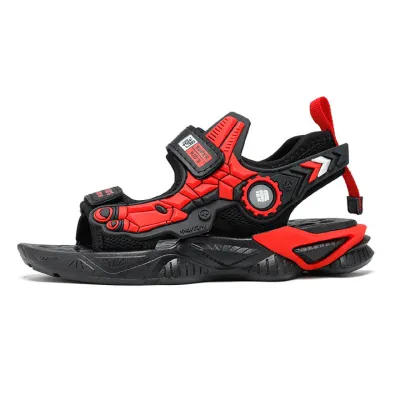 Giày sandal siêu nhân cho bé trai từ 3-12 tuổi màu đen đỏ SA07