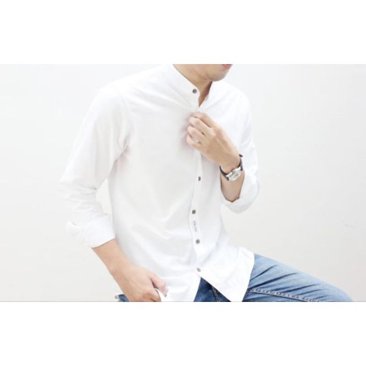 dsl001-เสื้อเชิ้ตผู้ชาย-เสื้อเชิ้ตคอจีน-ผ้า-oxford-by-bonne-chance-สีพื้น-เสื้อเชิ้ตผู้ชาย-ราคาถูก