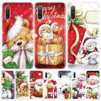 Happy Christmas Cute Bear Gift For Xiaomi Redmi Note 10S 10 11S 11 9S 9 8T 8 Pro Phone Case 11T 5G 11E 9T 7 6 5 5A 4X Fundas Cov Electrical Safety