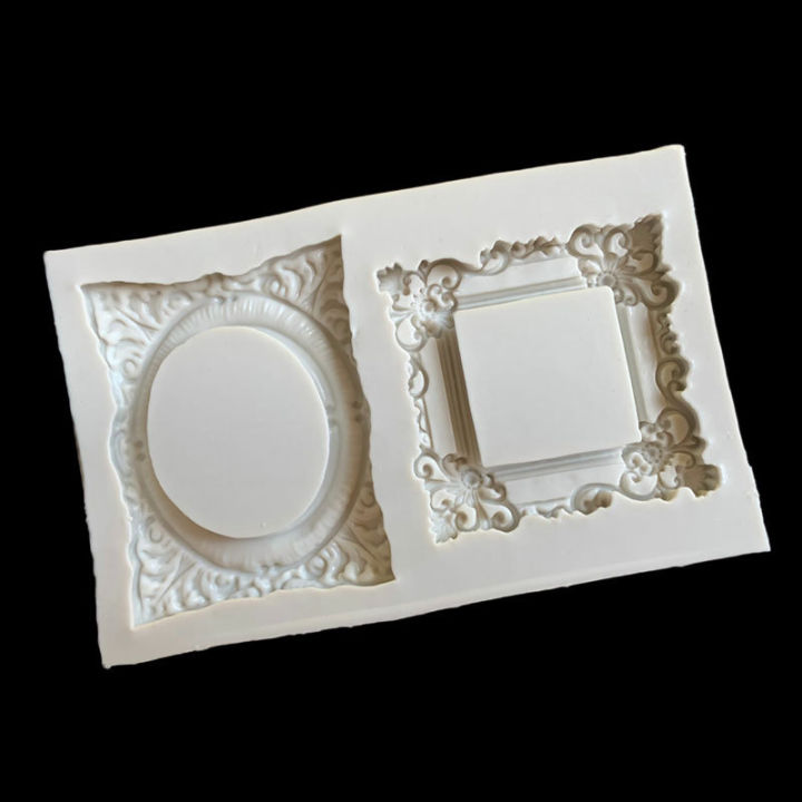 european-retro-embossed-photo-frame-cake-border-silicone-mold-clay-chocolate-molud-wedding-baking-decoration-tools