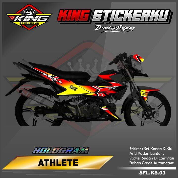 Sticker Striping List Variasi Kawasaki Athlete Stiker Striping Motor