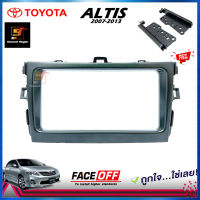 หน้ากากวิทยุรถยนต์7นิ้ว TOYOTA ALTIS อัลติส ปี 2007-2013 สีเทา FACE/OFF สำหรับเปลี่ยนเครื่องเสียงใหม่