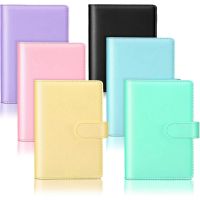 6 Pcs A6 Pu Leather Notebook Binder 6-Hole Binder Cover Loose-Leaf with Magnetic Buckle for Work Planning (6 Colors)