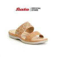 Bata LADIESSUMMER SLIP ONรองเท้าแตะแฟชั่น แบบสวม สีน้ำตาล รหัส 6614552 Ladiesflat Fashion SUMMER