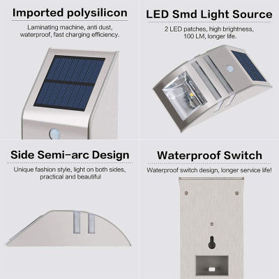 LED Solar Light Outdoor Lamp PIR Motion Sensor Wall Lights Sconce Waterproof Solar Garden Street Lamp Outdoor Sunlight Lighting