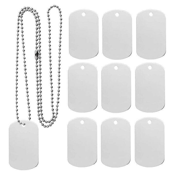 25 Pack Square Metal Dog Tag Color Pet Military Badge Pendant for Laser