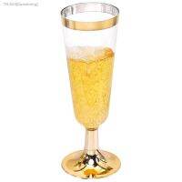 ✶ 6-Piece Disposable Tableware Set 5oz 150ml Plastic Disposable Champagne Dessert Cups Suitable for Celebrating Weddings Parties