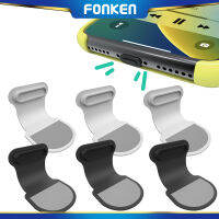 FONKEN 1/3/5ชิ้นชนิด C/ios ฝาครอบชาร์จพอร์ตโทรศัพท์8Pin ฝาปิดตัวป้องกันฝุ่นซิลิโคนป้องกันการกระแทก