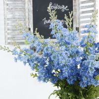 [Afei Toy Base]ดอกไม้ประดิษฐ์ Delphinium สาขาดอกไม้ใบปลอมสำหรับงานแต่งงานตกแต่งบ้าน Hyacinth ดอกไม้ผ้าไหม