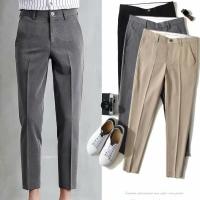 28-34 Fashion Casual Slacks Cropped Pants กางเกงสแล็คชาย 5ส่วน สไตย์เกาหลี กางเกงขายาวชาย