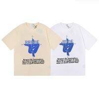 RHUDE New Loose Fashion Body Yoga Compass Print Cotton Casual Short Sleeve Round Neck T-Shirt