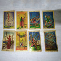 Golden Tarot Card Deck Wear-Resistant Tarot Divination Cards Accessories Props With 3 Back Graphics For Children Holiday Gifts