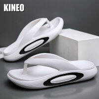 KINEO รองเท้าแตะผู้ชายทรงหมอน,รองเท้าแตะนุ่มสวมใส่สบายเหมาะสำหรับใส่ในบ้านสปาและอ่างอาบน้ำรองเท้าแตะชายหาดรองเท้าแตะสำหรับเดิน