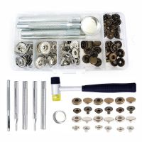 Leather Snap Fasteners Kit Press Stud Metal Button Snaps for DIY Leather Shoes Pet Collar Craft Bag Fixing Tools