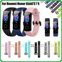 CLMXCA อ่อนนุ่ม กีฬา สร้อยข้อมือ สายนาฬิกา สายสำรอง For Honor Band 5 4 ซิลิโคน