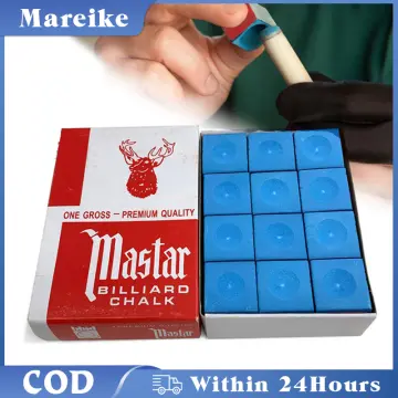 Master Billiard Premium Pool Cue Chalk - 2 pcs - Made in the USA - Blue