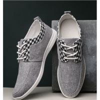 genuine shoe--Spring and summer casual men s peas shoes trend old Beijing cloth Korean canvas breathable linen