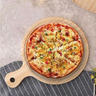 Wooden pizza board ไม้รองพิซซ่า  ถาดไม้รองอาหาร รองขนมปัง ขนาด 35x24 cm เขียงรองพิซซ่า จานรองพิซว่า บอร์ดไม้พิซซ่า แผ่นบอร์ดไม้สำหรับตัดพิซซ่า