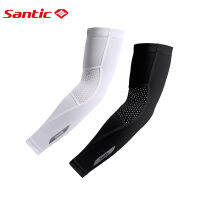 Santic ขี่จักรยานแขนแขนสำหรับผู้ชายจักรยานแขนแขนสำหรับผู้หญิงระบายอากาศแห้งเร็วป้องกันรังสียูวีจักรยานกีฬากลางแจ้งแขนแขนแขน K20L8142