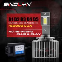 Sinolyn D1S D2S D2R D3S D3R D4 D5 D8 50000LUX LED Lights Canbus Car Headlight 35W LED Lamp Bulbs Super Bright Decoding Plug&amp;Play Bulbs  LEDs  HIDs