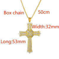 Fashion Rhinestone Crystal Cross Necklaces Pendant For Women Classic Vintage Gold Silver Color Cross Choker Necklace Jewelry
