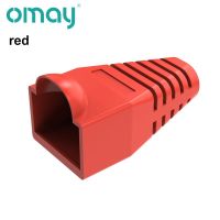 【The-Best】 Green Street RJ45 CAT6 CAT5e Connector ป้องกัน Adapter หมวก Ethernet สายเคเบิลเครือข่ายปลั๊ก RJ-45 Cat 5แขนหลายสี OMAY