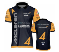 New Formula One Mclaren Team Racing Car Male Summer F1 polo T-Shirts 3D Print Sports Casual Large Size Round Collar  012