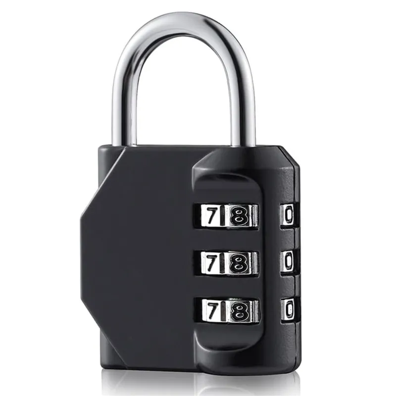 Combination Lock, Combination Padlock,Luggage Locks,Security Padlock,Combination  Lock, 10 Digits Push Button Security Padlock Black Luggage Lock Gym Locker  Lock Outdoor Waterproof Padlock For Gym