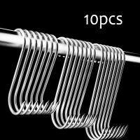 {HAOY Department Store} 10ชิ้น S-Shaped Hook Multi-Function Stainless Steel Kitchen Tool Meat Roast Duck Hanger Hanging Organizer