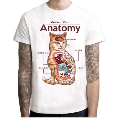 Anatomy Of A Cat Tshirt Funny New Short T Tshirt Streetwear Men Clothing