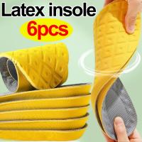 【YF】 6pcs 3pairs Latex Memory Foam Insoles for Women Men Soft Foot Support Shoe Pads Breathable Sport Insole Feet Care Insert Cushion