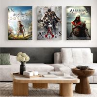 ✷№卐 Assassins Creed เกมโปสเตอร์คลาสสิกอะนิเมะโปสเตอร์แฟนซีสติ๊กเกอร์ติดผนังสำหรับห้องนั่งเล่นตกแต่งบาร์ Decor Art สติ๊กเกอร์ติดผนัง