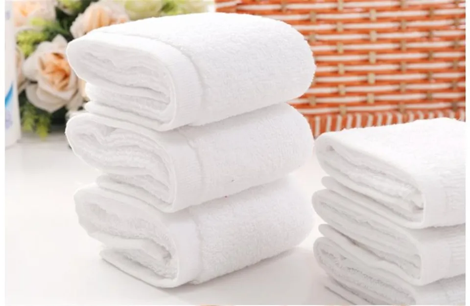 10pcs/lot Good Quality White Cheap Face Towel Small Hand Towels