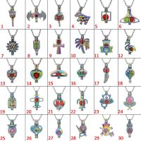 1Pc Mixed Frog Aircraft Cages Pendant Diffuser Locket Jewelry Necklace