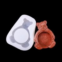 【CW】 bear plaster making silicone mold Aromatherapy Gypsum Epoxy Decoration Ashtray 	 15-1203