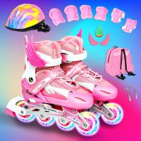 ?ส่งฟรี รองเท้าสเก็ต โรลเลอร์เบลด ROLLER  SKATE รุ่น S=31-34 M=35-387 L=39-42 1ชุด-PINK／RED/BLUE/BLACK