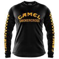 เจอร์ซีย์มอเตอร์ไซค์ผู้ชายแขนยาวเสื้อMotocross Dirt Bikeเกียร์สำหรับขี่Camelรูปแบบจดหมายกีฬาเสื้อผ้า