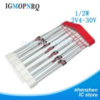 100PCS 0.5W BZX55C 2V2 2V4 3V3 3V6 4V7 5V1 5V6 6V2 6V8 7V5 8V2 9V1 10V 12V 13V 15V 16V 18V 20V 24V 30V 1/2W DO-35 Diode Zener